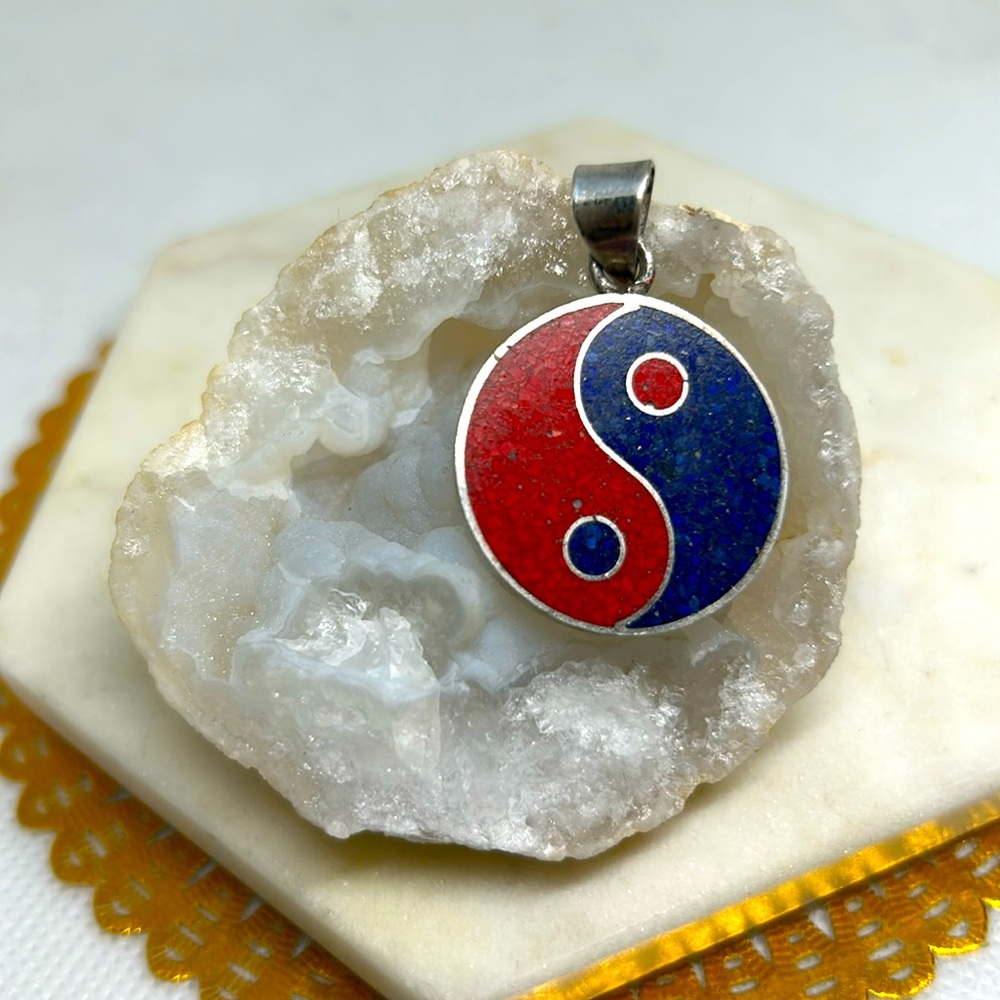Vintage Ying Yang pendant 925